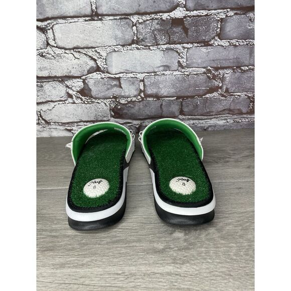 Reef Golf Flip Flops Mulligan II Turf Grass Tee Holder Rare Slides Men 8M US/40 - Picture 4 of 16